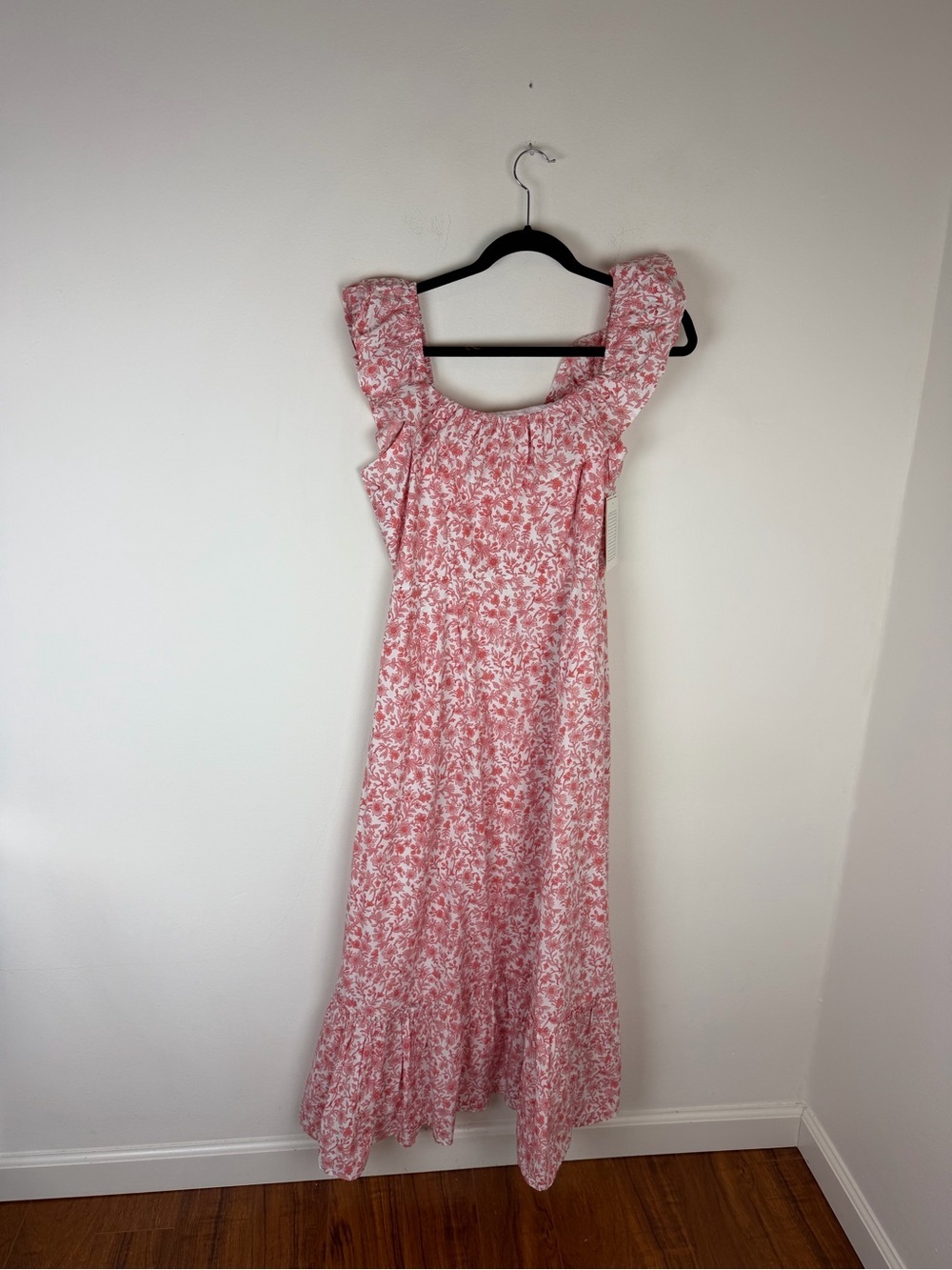 NWT Tuckernuck Pink City Prints Nina Midi Dress in Lolita Pink Cotton Size L - Picture 3 of 10